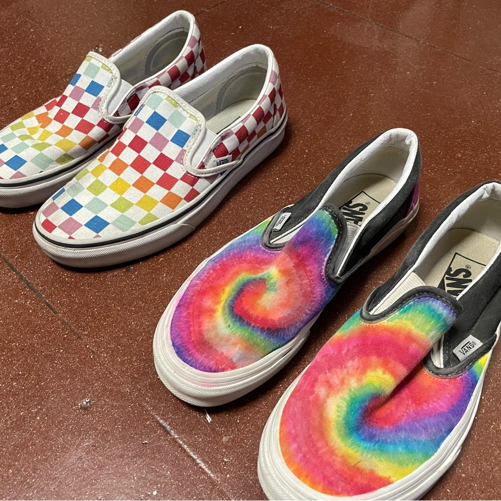 Multicolor Vans Size 7